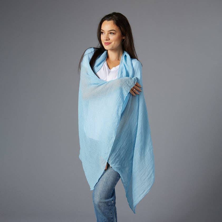 Hadley Wren Insect Shield® Mosquito-Repellent Scarf — Light Blue