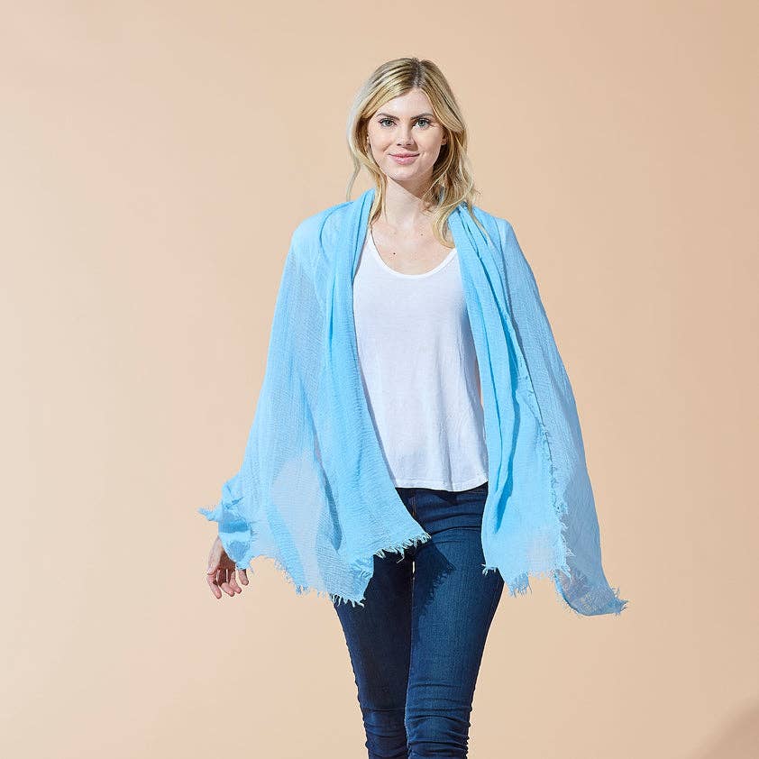 Hadley Wren Insect Shield® Mosquito-Repellent Scarf — Light Blue