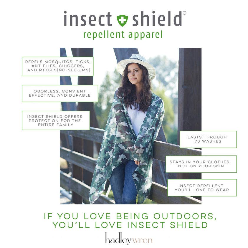 Hadley Wren Insect Shield® Mosquito-Repellent Scarf — Classic Teal