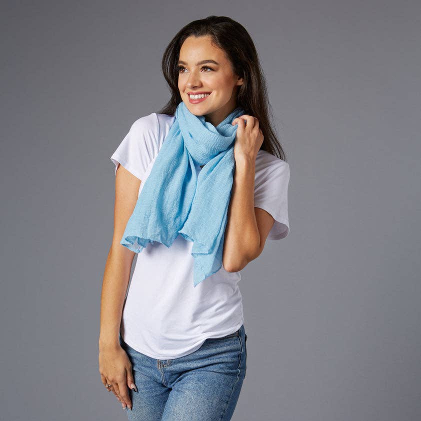 Hadley Wren Insect Shield® Mosquito-Repellent Scarf — Light Blue