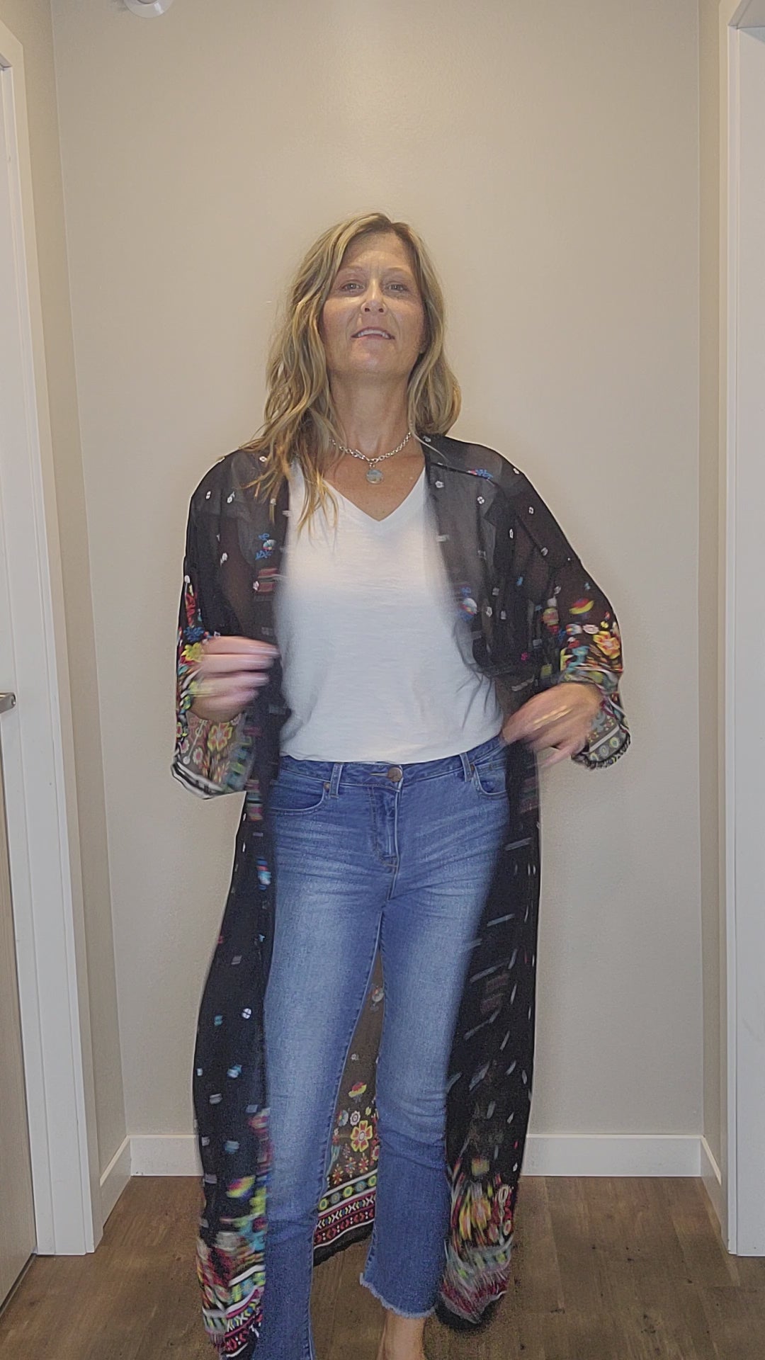 Sheer Black Insect Repelling Kimono
