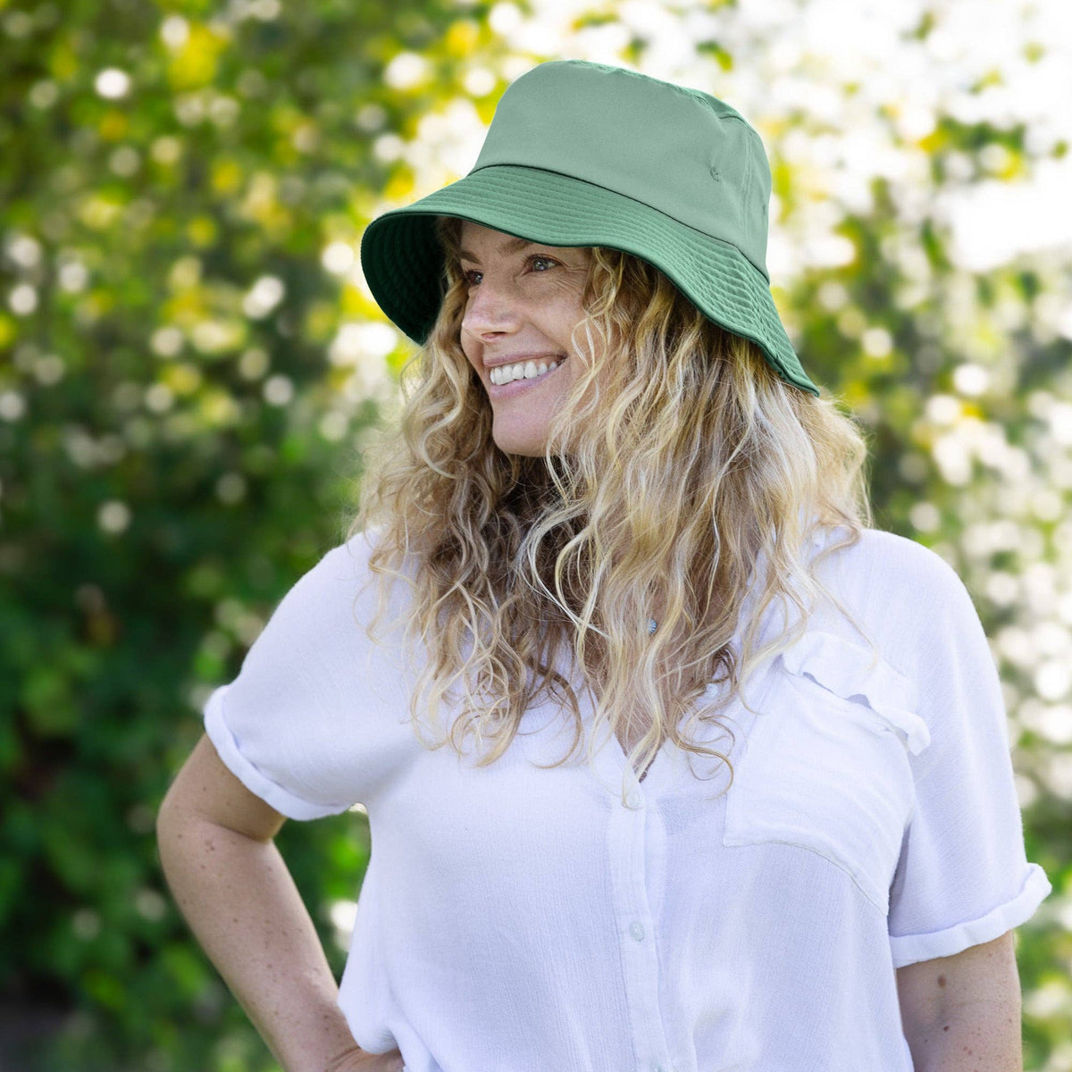 Hadley Wren Insect Shield® Mosquito-Repellent Bucket Hat — Sage Green